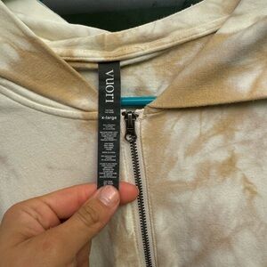 Vuori Tan and Cream Hoodie